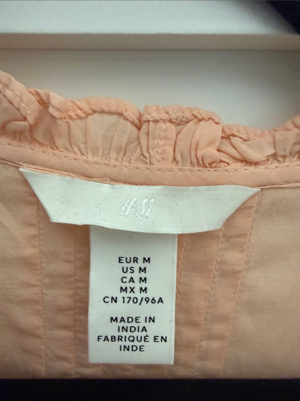 H&M Peach Ruffle Button-Up Blouse - Picture 2 of 4